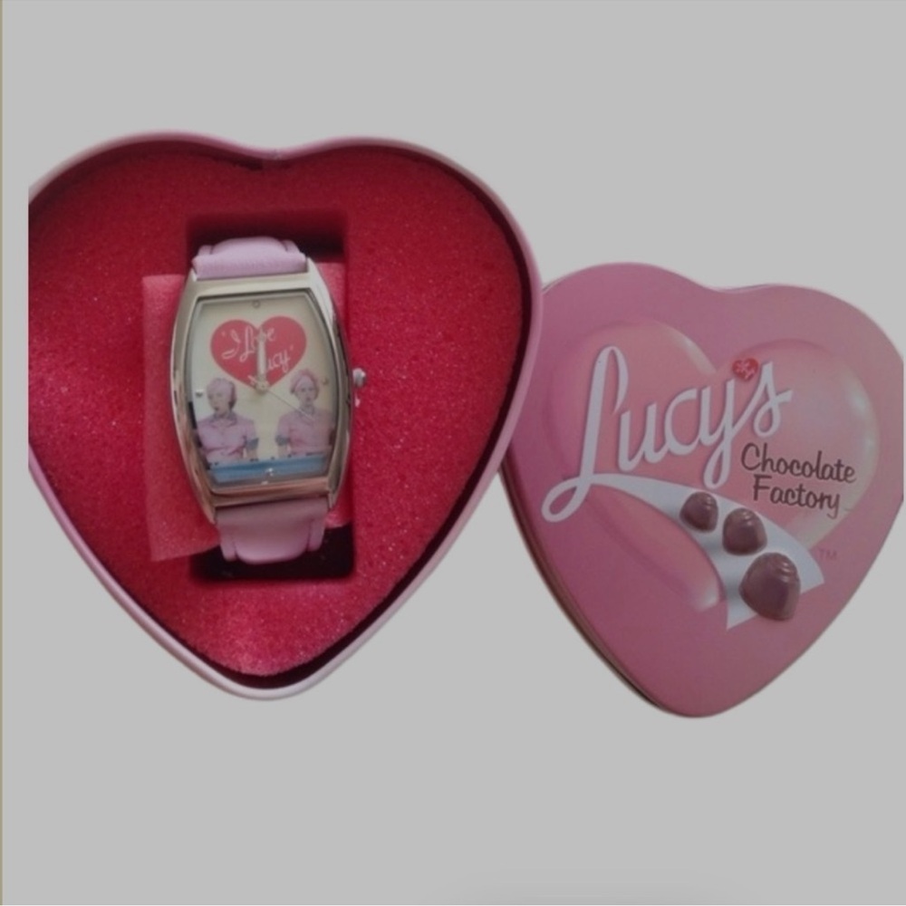 VINTAGE Lucy's Chocolate Factory Pink AVON  Watch FINAL $51